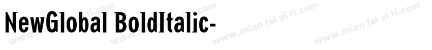 NewGlobal BoldItalic字体转换